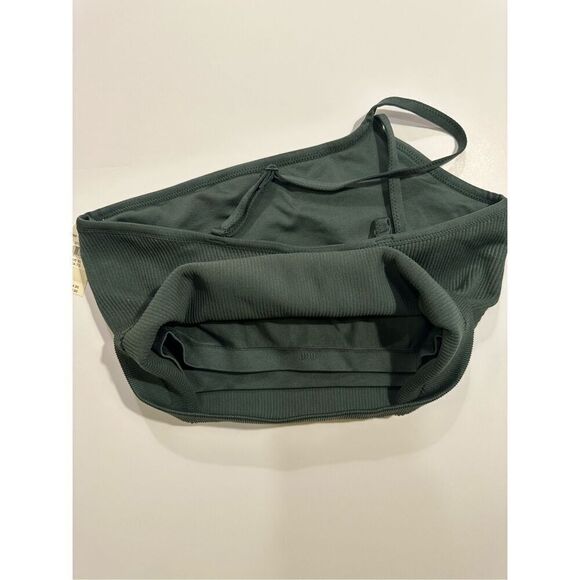 Size XL aerie One Shoulder Ribbed Bralette in Green - Picture 3 of 10